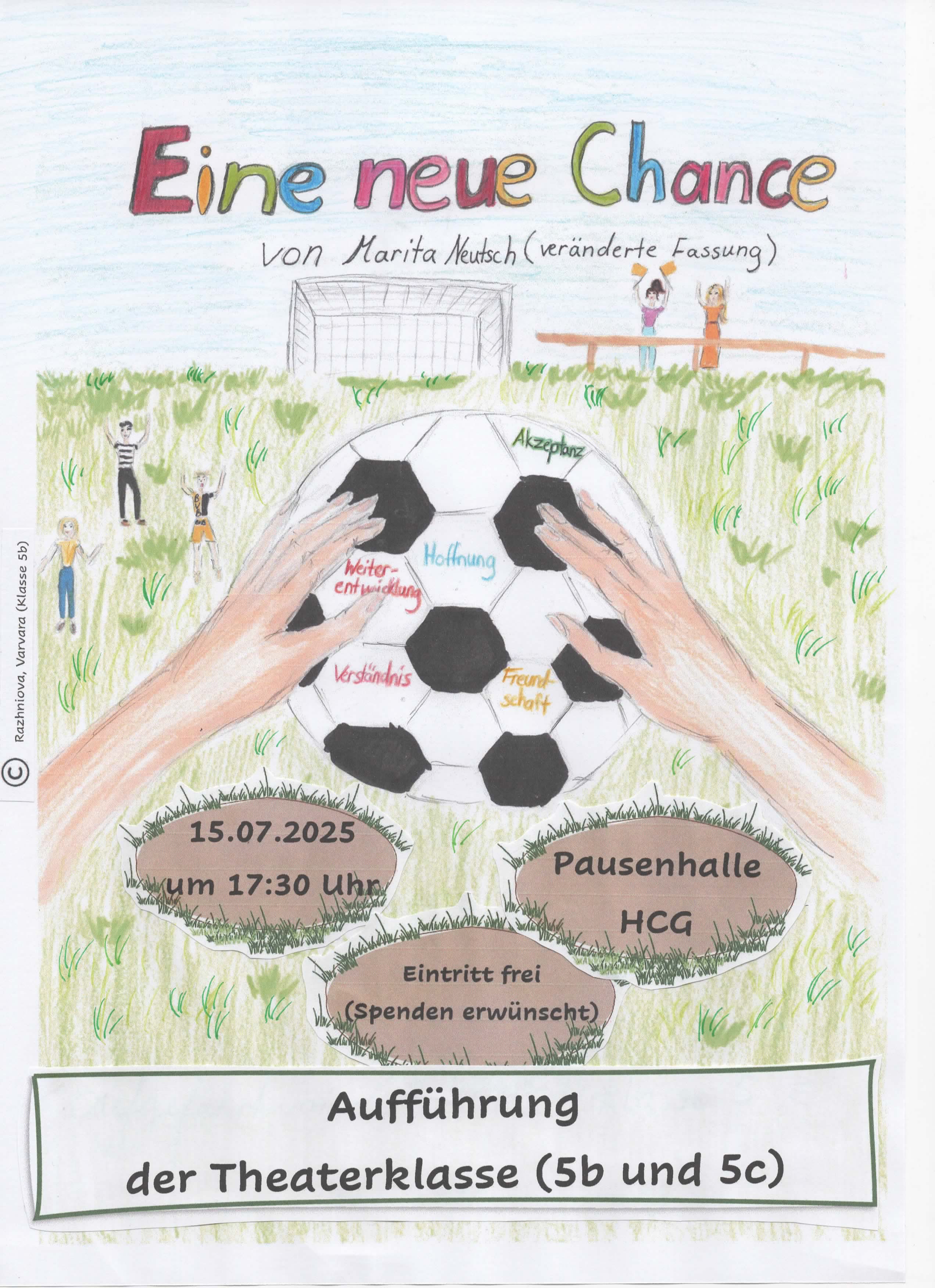 Plakat Theaterklasse 5 Eine neue Chance